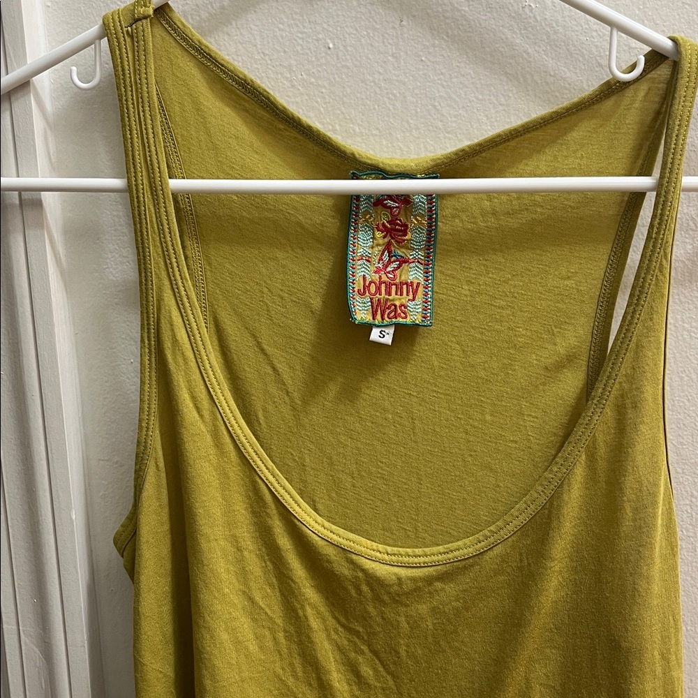 NWOT Johnny Was Mustard Yellow Sleeveless Tank Top Dress Women’s Size Small - Picture 2 of 6